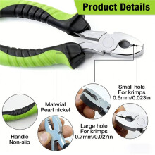 Carp Fishing Crimps for Fluorocarbon Stiff Link Quick Change Swivel Fishing Pliers Outdoor with 30pcs 0.6/0.7mm Krimps