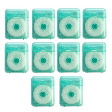 10 Spools Expandable Waxed Dental Floss for Gentle,Oral Care ,Mint Dental Floss ,Plaque Remover for Teeth,Dental Care