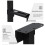 2X Universal PC Case Holder Adjustable Host Box Stand Versatile Under Desk or Wall Side Mount, Cpu Stand Lift Black 4