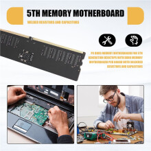 DDR5-Minnesmoderkort för 5:E Generationens Stationära Datorer med DDR8-Minnesmoderkort, Redan Lödda med Resistiva Kondensatorer.