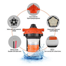 Diaphragm Water Pump 5.0GPM 60PSI DC12/24V Volts Electric Yacht Boat Marine RV Caravan High Pressure Supply 5 Chamber B