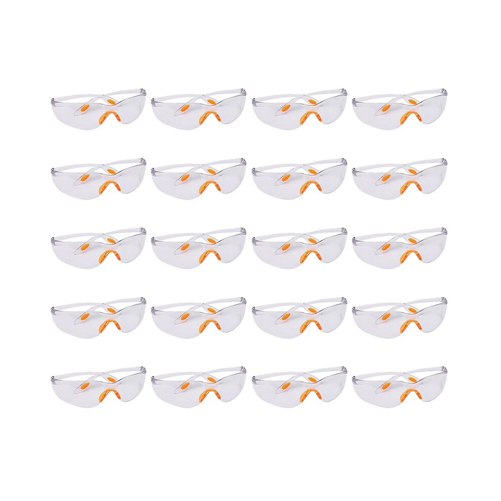 Safety Glasses For Work & Lab, Protective Chemistry Laboratory Goggles,Comfortable Serviceable Impact-Resistant 20 Pack 6033075574392
