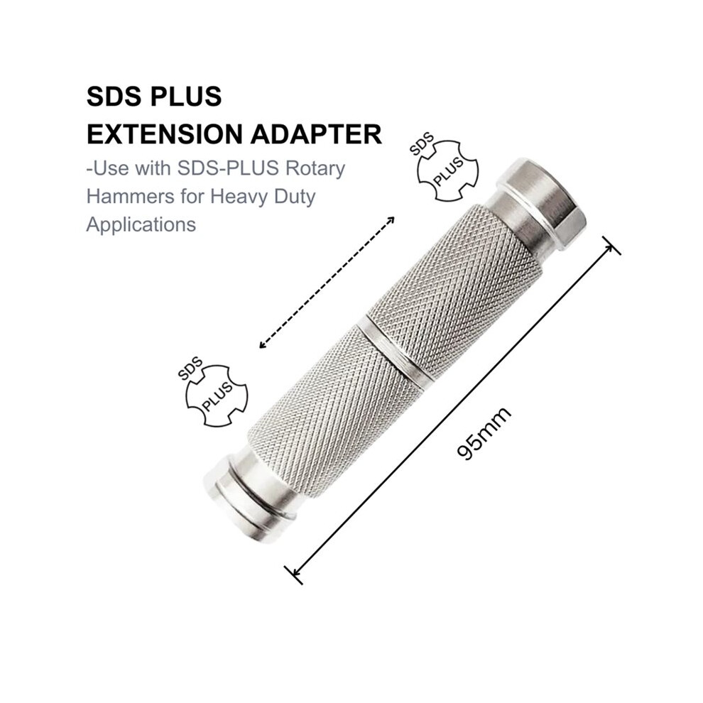Sds Extension Adapter With -Lock Bridge Coupler For Rotary Hammer Heavy Duty Metal 6034266112249