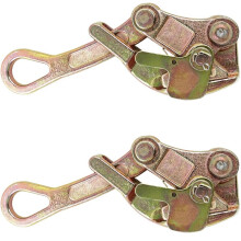 2 Pack 2 Ton Cable Grip Wire Grip Steel Rope Jaw Puller for Wire Rope, Pulling 4408 Lbs Load Capacity