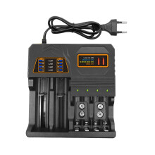 18650 Lithium Battery Charger 3.7V/4.2V 26650 Charger Automatic Shut-Off 21700 Multifunctional  Charging Dock EU