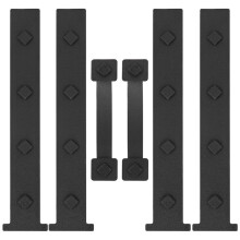 Garage Door Magnetic Decor Hardware Kit, 6-Piece Set with Faux Hinges and Handles, Black