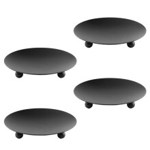 Metal Candle Plates for Pillar Candles, Decorative Iron Candle Dish Stands, Ideal for Weddings and Home Decor
