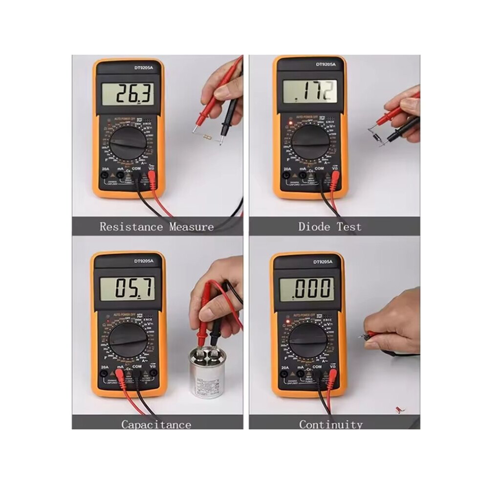 Dt9205a Digital Multimeter Portable Multi Meter Ac Voltage Meter Ammeter Resistance Tester 6032429495994
