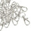 180Pcs Mousquetons Pivotants Porte-Cle Couleur D'Argent 2