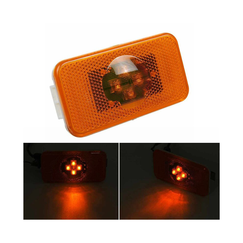 16Pcs 24V Car Truck Led Side 4Leds Indicator Warning Lamps For Trucks Fm/Fh Light/Amber 6031144158436
