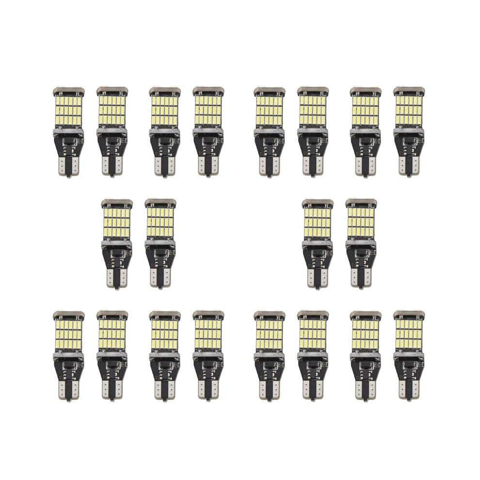 20Pcs T15 W16w Led Backup Bulb 920 921 912 Error Free 4014 45Smd Highlighting Brake Bulb Dc12v Light 4712323007951