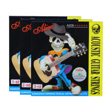 3X Alice A206SL Akustik Gitarren Saiten Saiten Satz Rostfreier Stahl Beschichtete Phosphor Bronze Anti-Rost 1St-6Th Gitarren Saiten