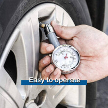 2X Small Tire Pressure Gauge 10-100PSI, Accurate Mechanical Zinc Alloy Air Gage for Motorcycles,Cars,SUV ATV