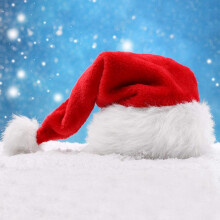 2X Santa Hat Christmas Hat Christmas Day Costume Dress Plush Thick Christmas Hat Adult