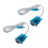 2X DB9 Computer Data Cable DB9 9 Pin VGA Female Cable USB to R232 Interface Data Cable 1