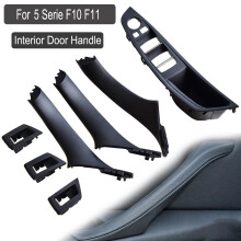 2 set RHD Car Interior Door Handle Inner Door Panel Pull Trim Cover for - 5 Serie F10 F11 520 525 Red-Brown