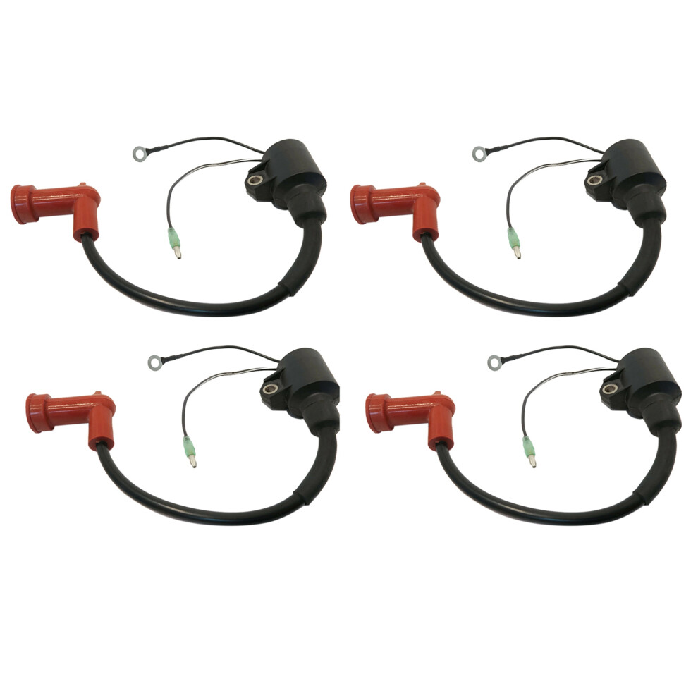 4X Ignition Coil Module For 63V-85570-00-00 63V855700000 Outboard Engines Black/Red 4711219193679