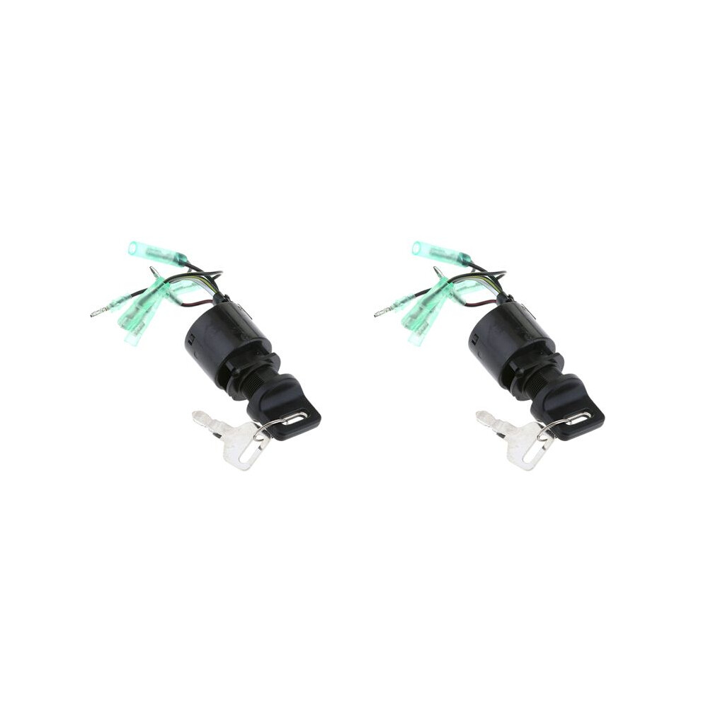 2X 35100-Zv5-013 Ignition Assembly With Key Replacement Fit For Outboard 4714120358595