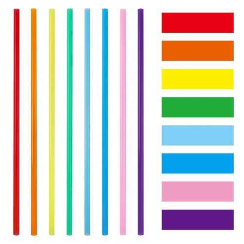 2000Pcs 10.3 Inch Disposable Drinking Straws Plastic Straws Extra Long Assorted Bright Colors for Party Drinking Straws 2