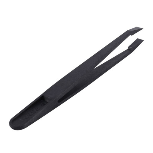 30 Pcs Manual Tool Black Plastic Flat Tip Anti-Static Tweezer 12cm Long 1
