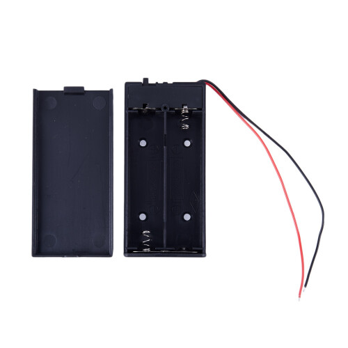 4X 3.7V 2X 18650 Battery Holder Connector Storage Case Box /OFF  with Lead 1
