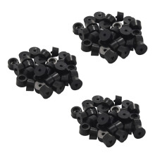 Home Furniture Black Rubber Feet 13 mm x 7 mm 90 PCS