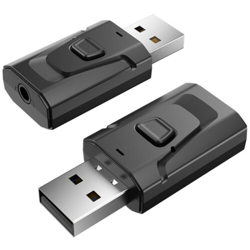 2X 4-in-1  5.0 USB  Transmitter Receiver Audio Adapter with Call Car  Receiver 2