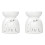 2X Ceramic Diffuser Candle Burner Ceramic Burning Essential Oils Diffusers Aromatic Lamp -Love 1