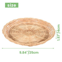 20 Pcs Bamboo Paper Plate Holder - 10 Inch Round Woven Plate Holder, Reusable Paper Plate Holders for Picnic Party