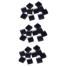 30 St Svart Aluminium Kylare Kylare Kylfläns Kylare 20mm x 20mm x 10mm