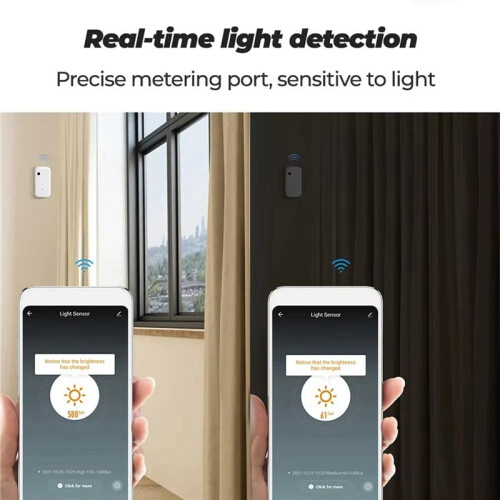 2X Tuya WiFi Light Sensor  Home Illumination Sensor APP Linkage Control Brightness Detector Illumination Automation 1