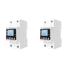 2X 63A TUYA WiFi  Earth Leakage über Under Voltage Protector Relay Circuit Breaker Timer  Powers KWh Meter