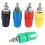 10Pcs M4X36 Pure Copper Terminal 4mm Banana Jack Socket 20A Binding Post Banana Plug Connector 3
