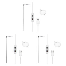3X Odlingslampor för Inomhusväxter, Fullspektrum LED Halo-Växtljus med Ställbar Höjdjusterbar Automatisk Timer, för Växter