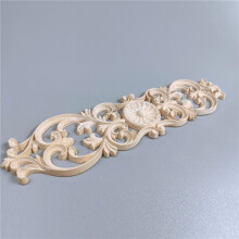 8pcs 40cmx10cm Woodcarving Decals Carved Corner Flower Home Decoration Cabinet Door Bed Decorative Patch