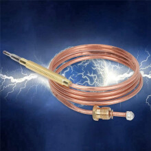 3X Universal Gas Stove Thermocouple with 15Pcs Nuts Heating Gas Burner Replacement Thermocouple Adaptor