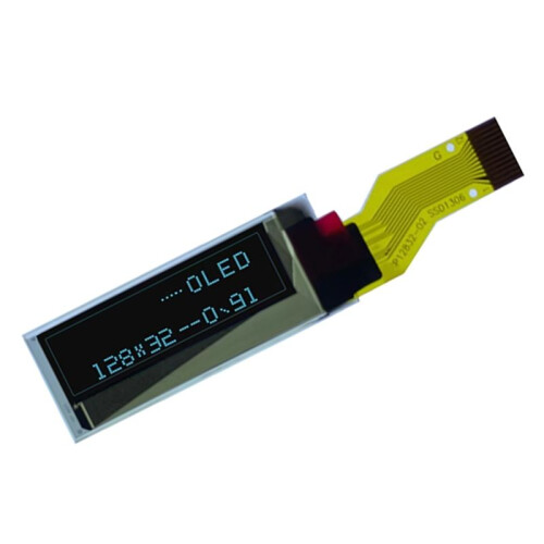 2X Tela OLED de 0,91 Polegadas  Word 12 Pinos 128X32 Dot Matrix Screen Drive SSD-1306 Porta Serial Tela OLED 2
