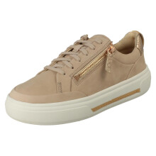 (Beige, UK 6) Ladies Clarks Casual Trainers H- ollyhock Zip