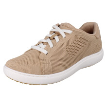 (Beige, UK 6.5) Ladies Clarks Slip On Trainers - Nalle Walk