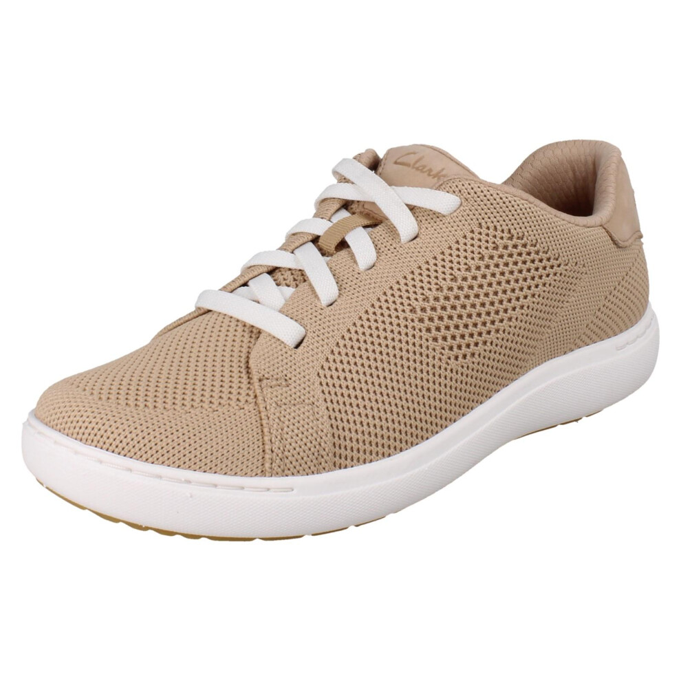 Clarks (Beige, Uk 7) Ladies Slip On Trainers - Nalle Walk Cream