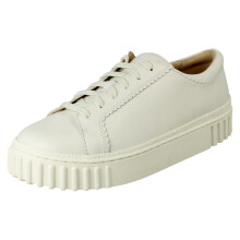 (White, UK 4) Ladies Clarks Chunky Sole Lace Up Casual Shoes - Mayhill Walk
