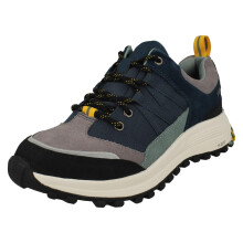 (Multi, UK 4) Ladies Clarks Waterproof Lace Up Trainers - ATL Trek Path GTX