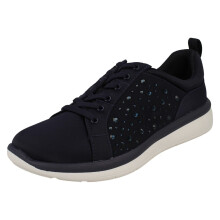 (Navy, UK 4.5) Ladies CLOUDSTEPPERS By Clarks Jewel Embellished Detailed Trainers - Ezera Ave