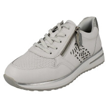 (White, UK 6.5) Ladies Remonte Wedge Sole Trainers D1G00