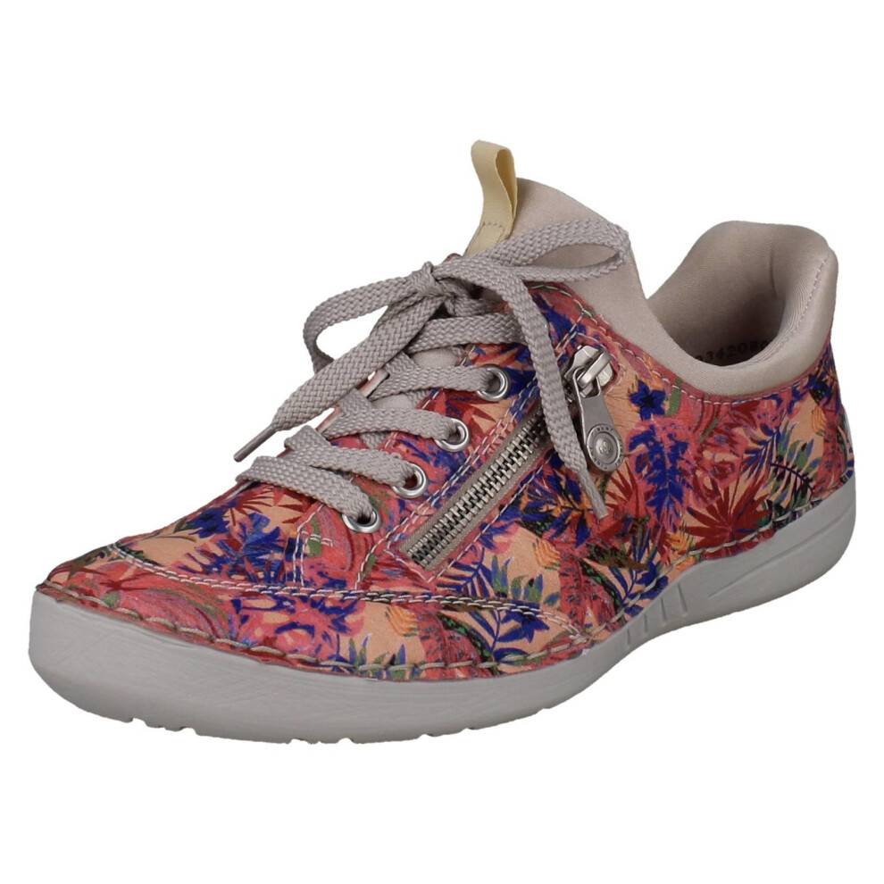 Rieker (Multi, Uk 3.5) Ladies Ready2go Slip On Jungle Print Trainers 52567