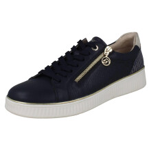 (Blue, UK 8) Ladies Remonte Everyday Casual Leather Trainers D2E00