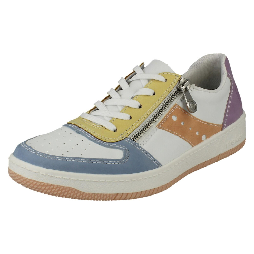 Rieker (White, Uk 6.5) Ladies Riekers 100% Vegan Casual Trainers M5520