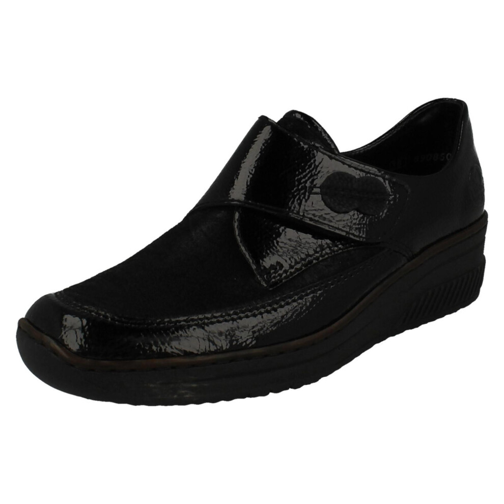 Rieker (Black, Uk 6) Womens Hook And Loop Shoes 487C0