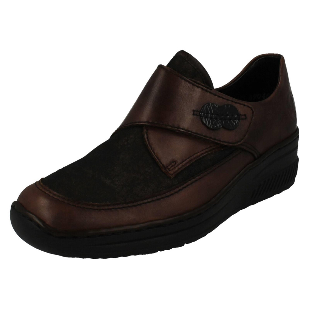 Rieker (Brown, Uk 4) Womens Hook And Loop Shoes 487C0