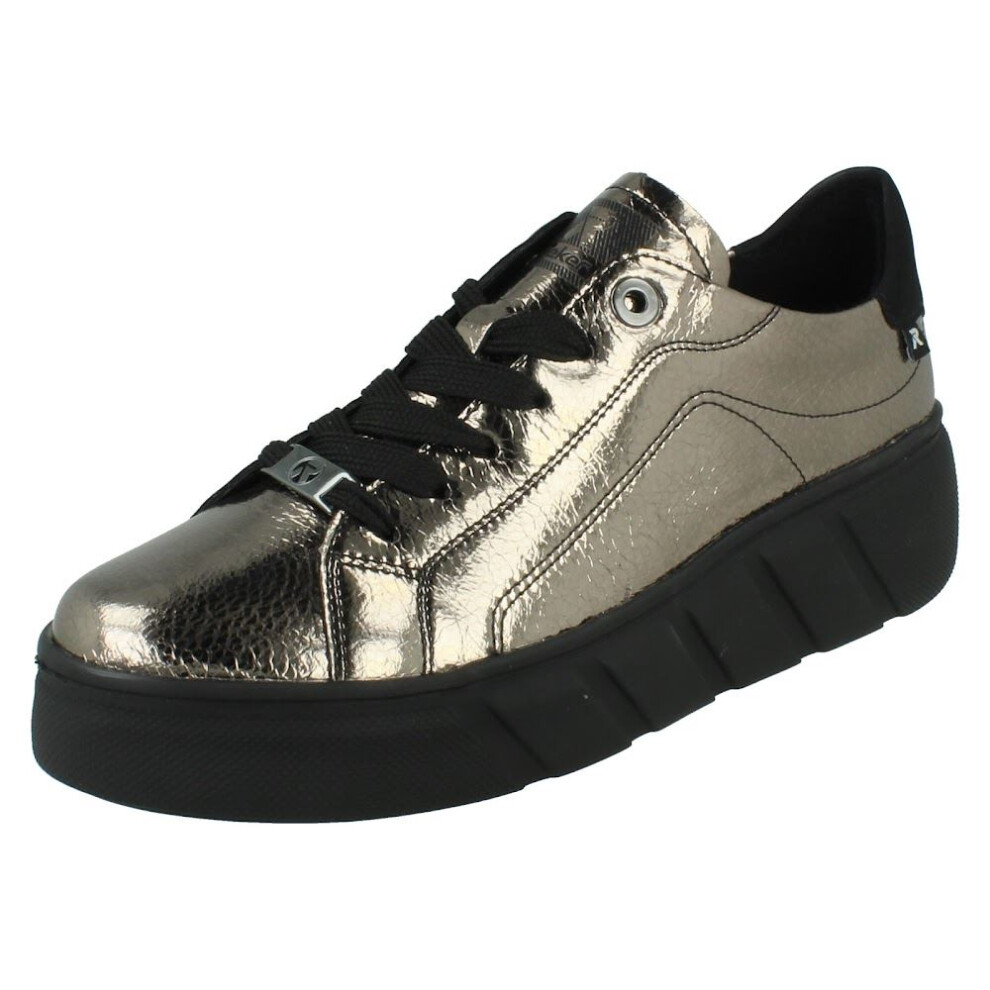 Rieker (, Uk 5) Ladies Lightweight Casual Shoes W2601 Gold